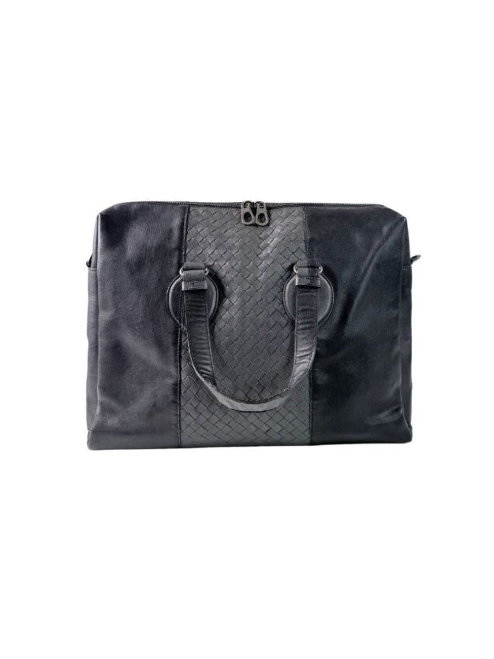 Bottega Veneta Intrecciato Leather Black Briefcase